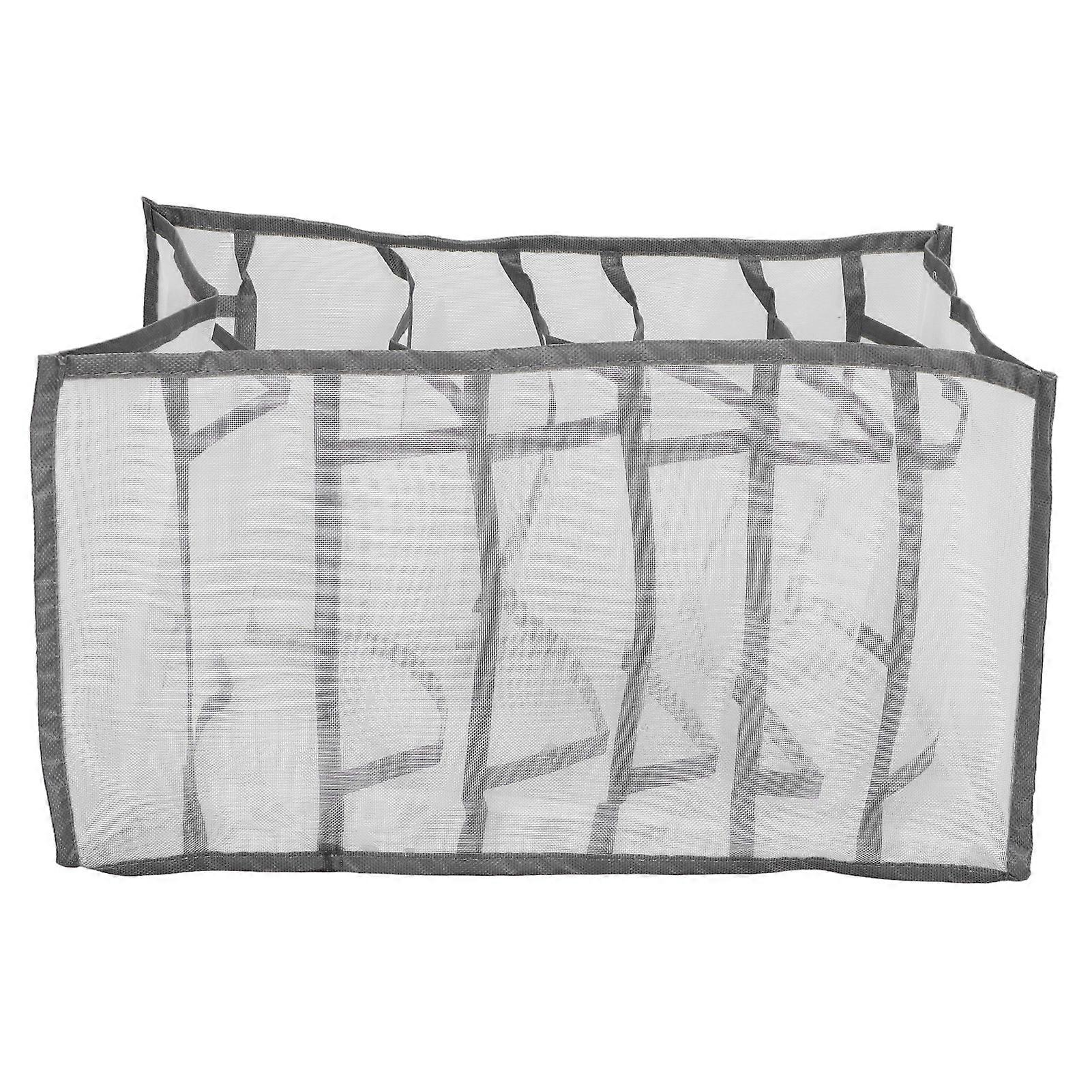Spa Drawer Organizer Polyester Mesh Foldable Closet Compartment Storage Box for Underwear Socks
