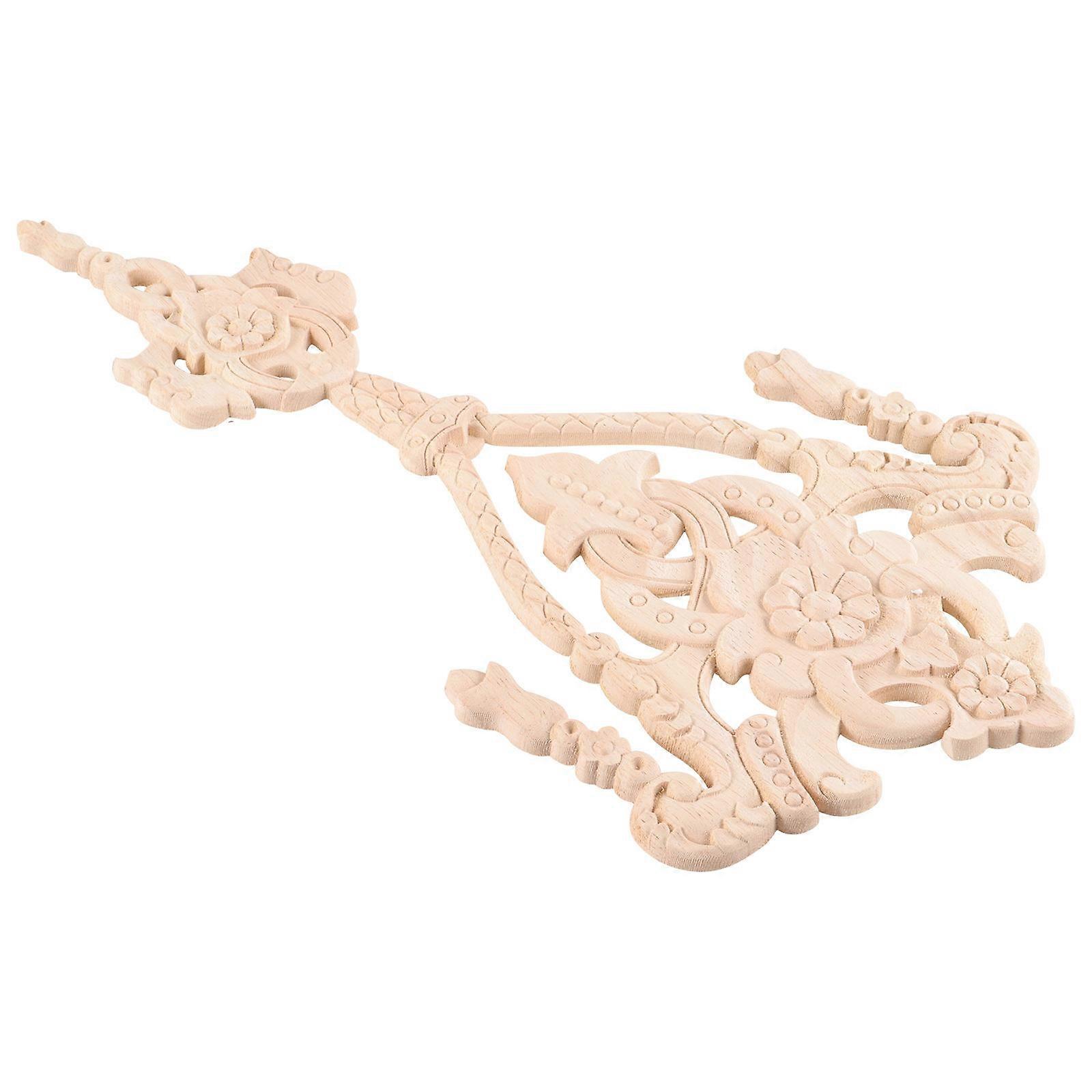 Wood Applique for Furniture with Carving and Khaki Color Wood Material Enhances Decor