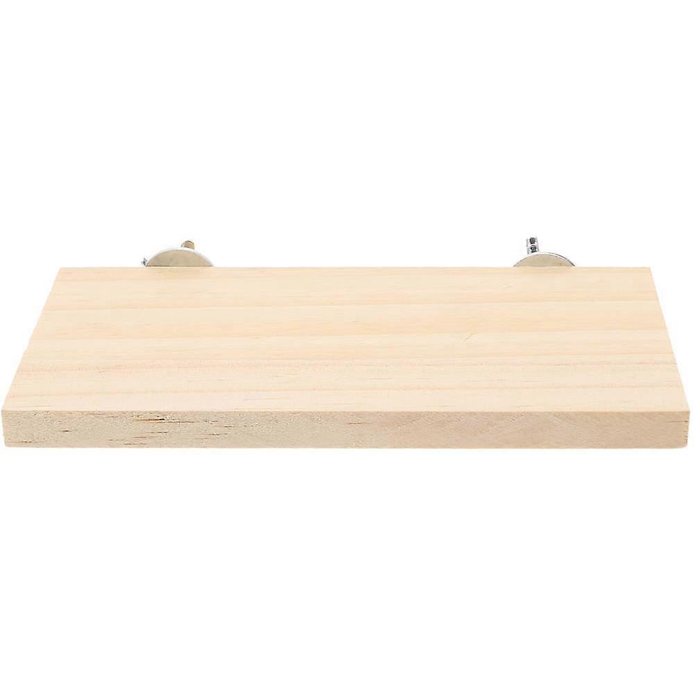 1pcs Parrot Perch Platform,Bird Parrot Corner Perch Flat Platform Stand Solid Hardwood Bird Cage Perches