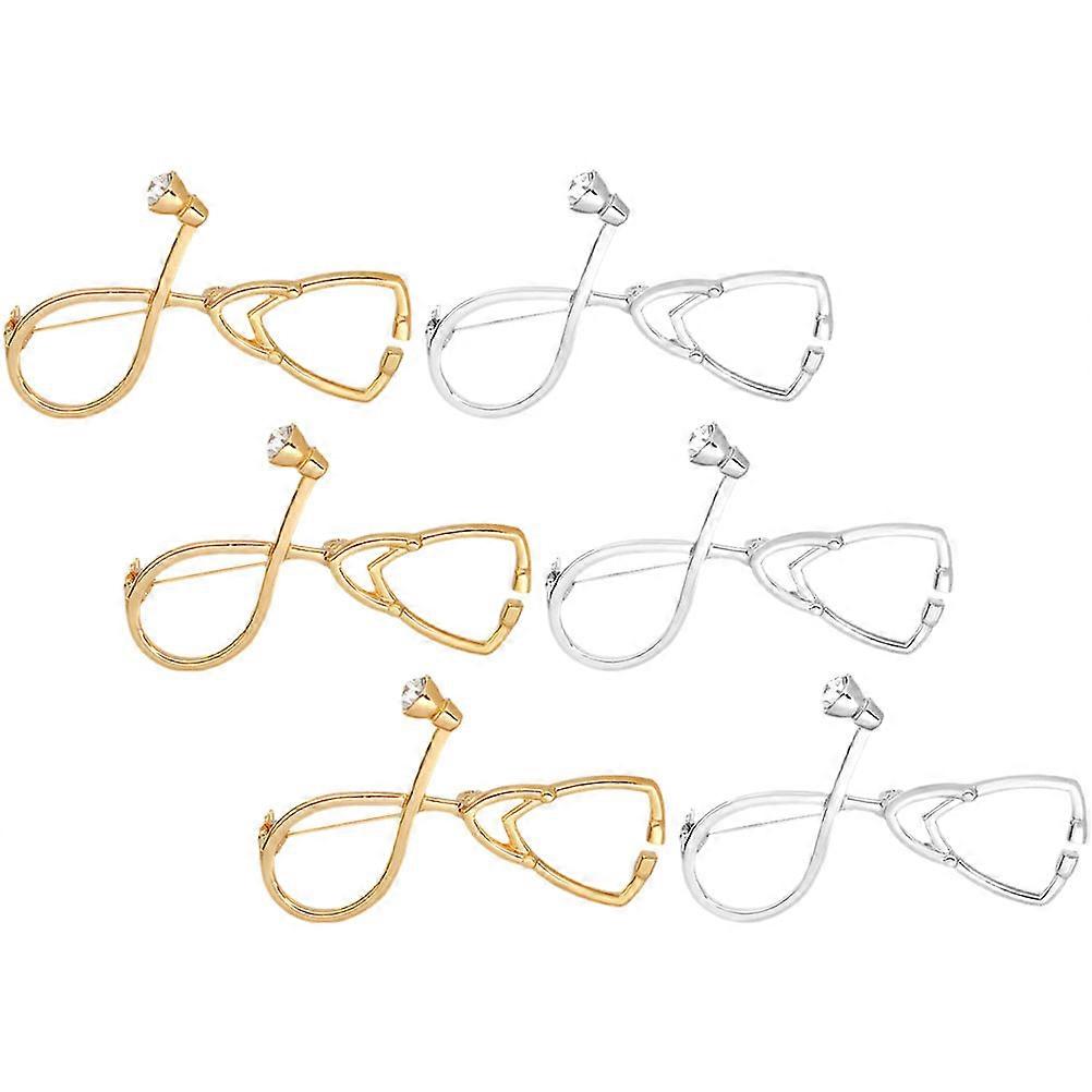 Doctors Grad Brooch Pin Stethoscope Enamel Pin Medical Students Special Occasions 5.5X3CM Decorative 6Pcs
