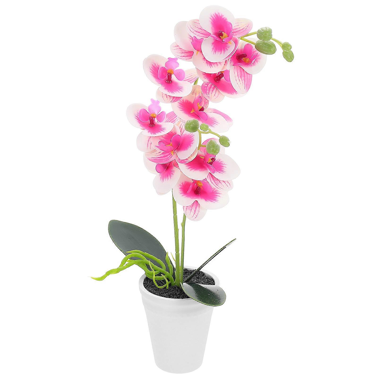 Artificial Phalaenopsis Pot Artificial Fake Phalaenopsis with Pot Bonsai Decor