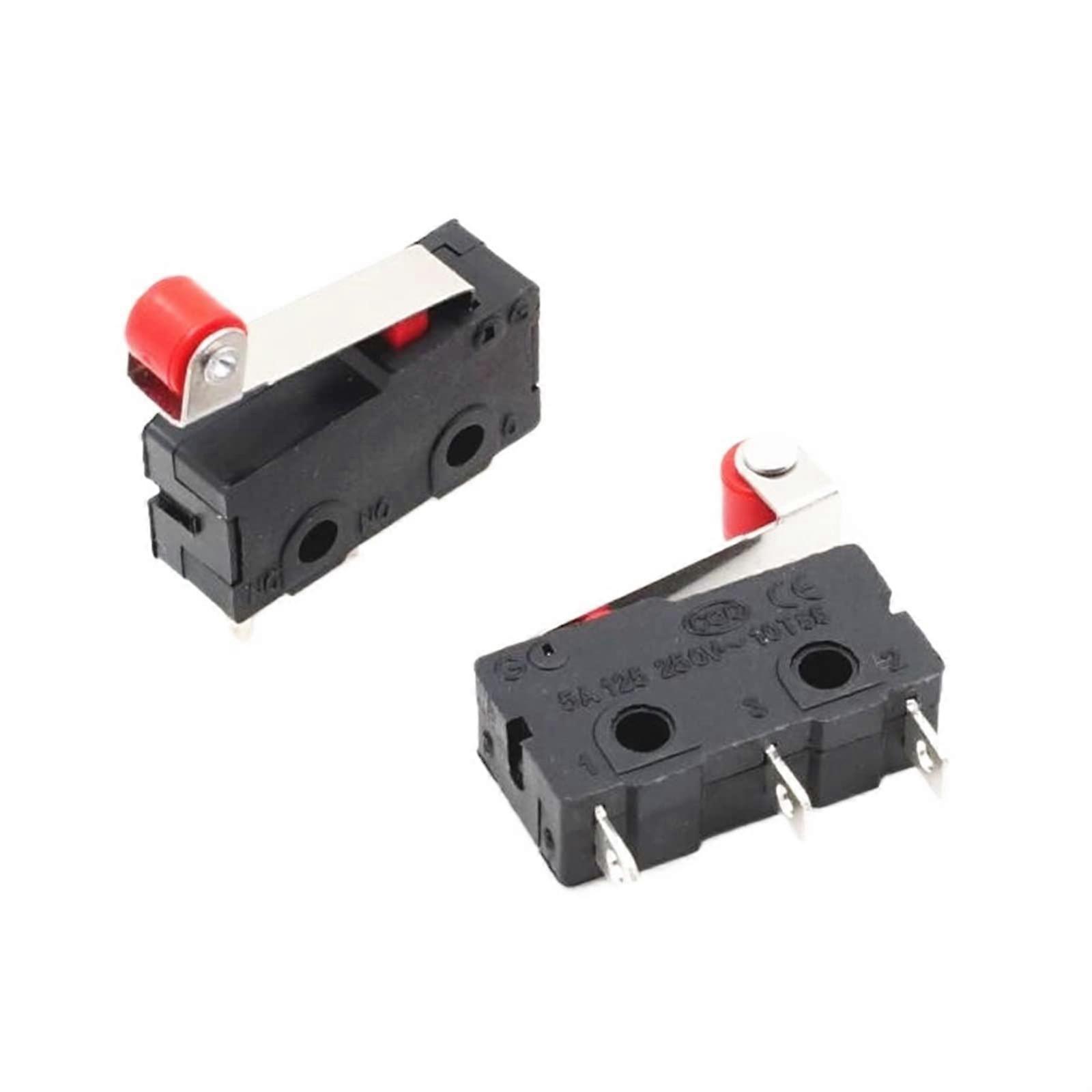 Pack of 10 Mini Micro Limit Switch Roller Lever SPDT Snap Action Ref: 6052
