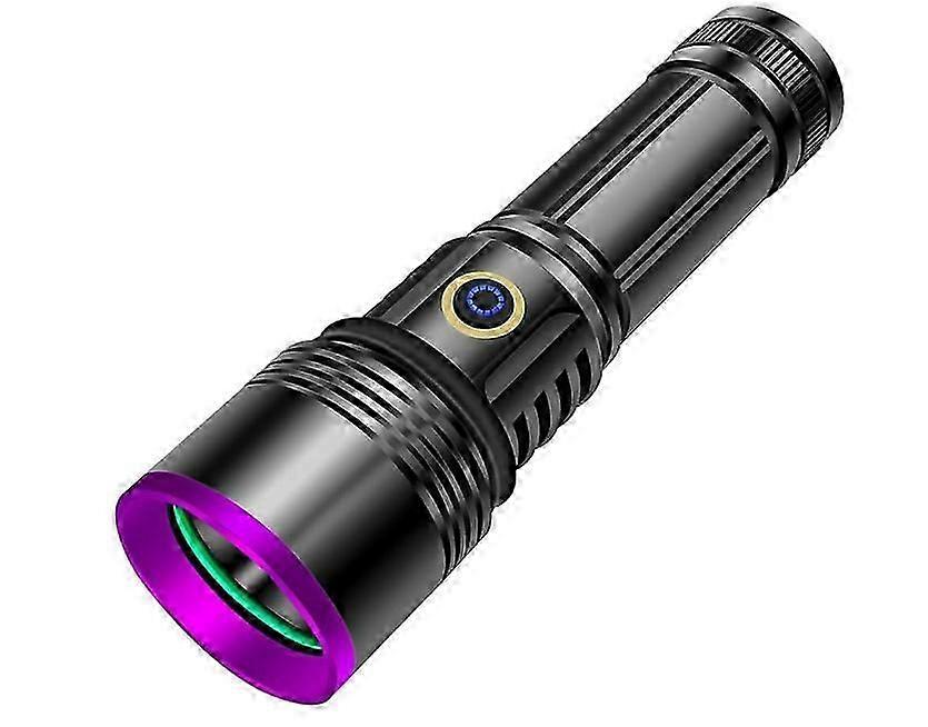 30W 365nm UV Torch Light USB Rechargeable Black Light Torches High Power UV Light for Resin Curing,Pet Urine Detection,Bed Bugs(Black)