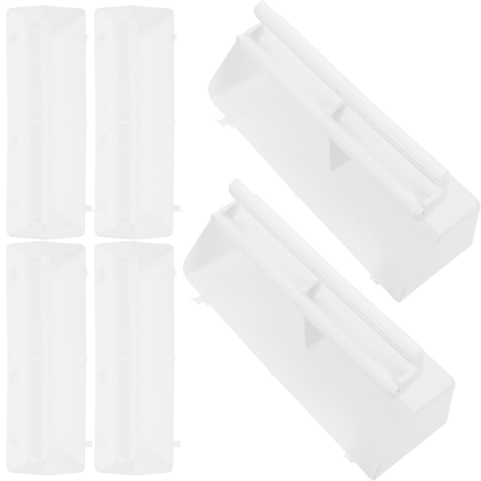 Plastic Bird Feeder Bowl for Parrot and Small Birds Easy to Clean White 6 Pieces