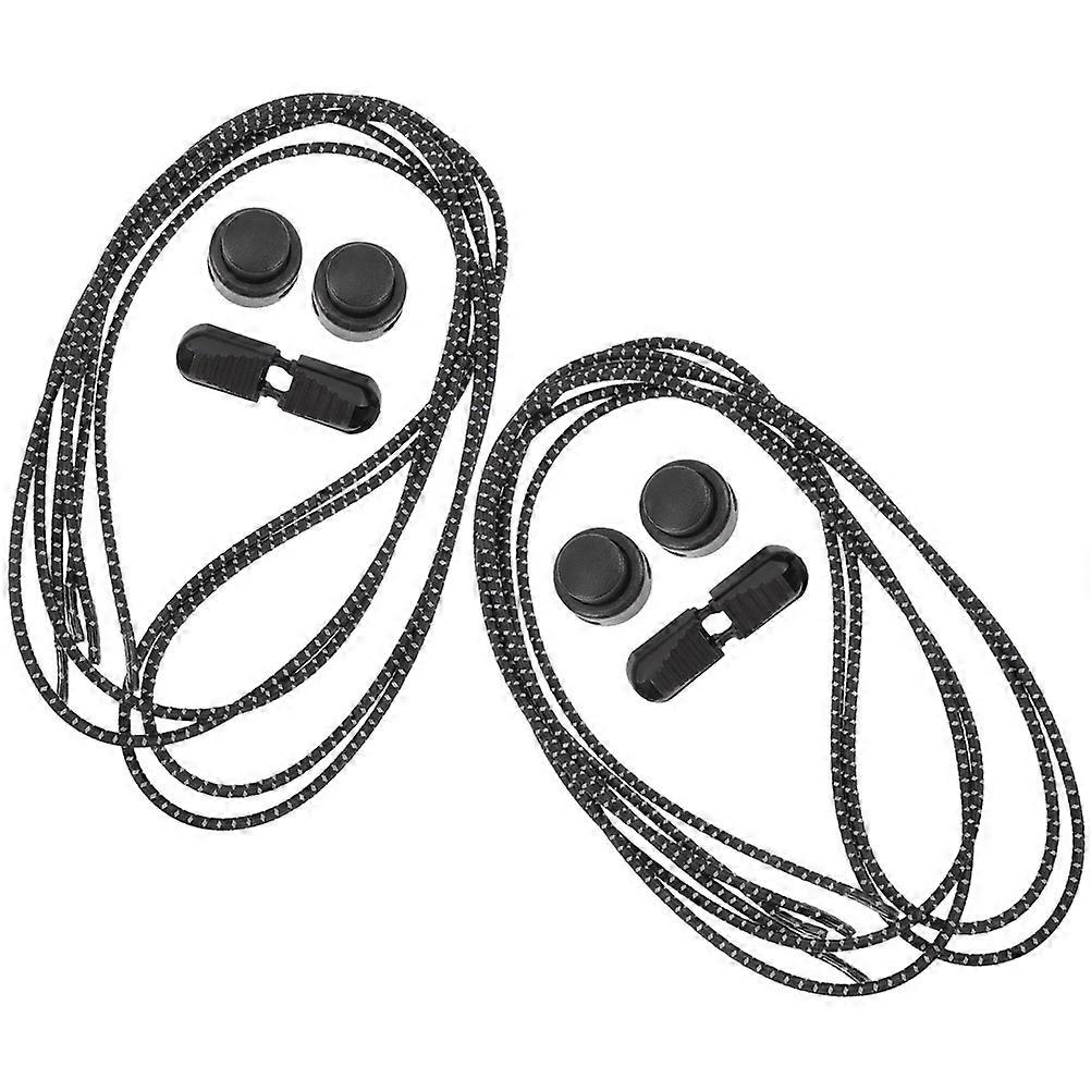 2 Pairs Round Reflective Shoelaces for Night Running Laces Sneakers