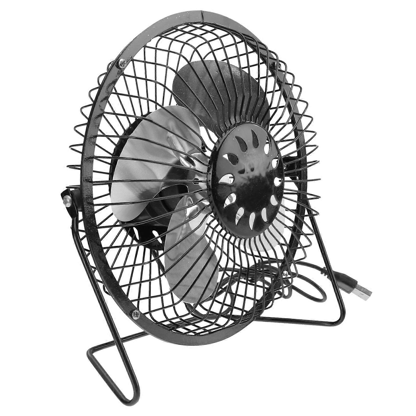 Solar Powered USB Quiet Fan with 360-Degree Rotation for Home Office Cooling 6 inch