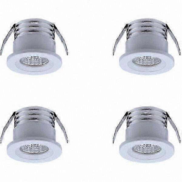 4-Pack Mini Recessed LED Spotlights, 3W Cool White Lighting Solution