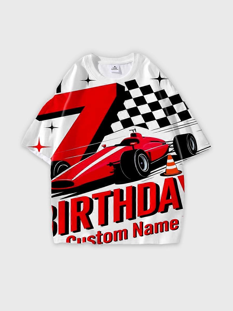 T-shirt round neck Pattern loose short sleeve E455