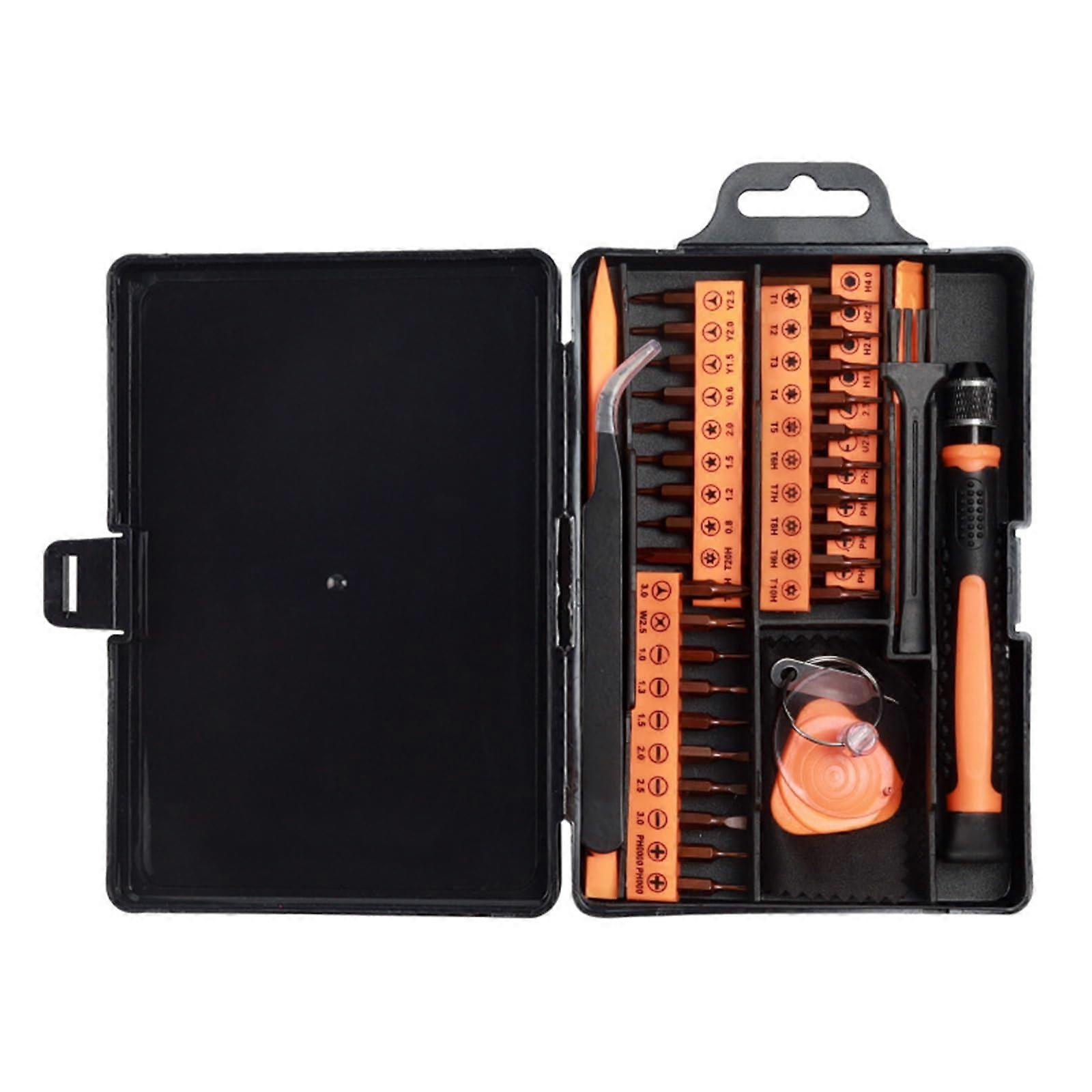 49Piece Precision Screwdriver Set, Practical Screwdriver Assortment, Tool Kit in Orange