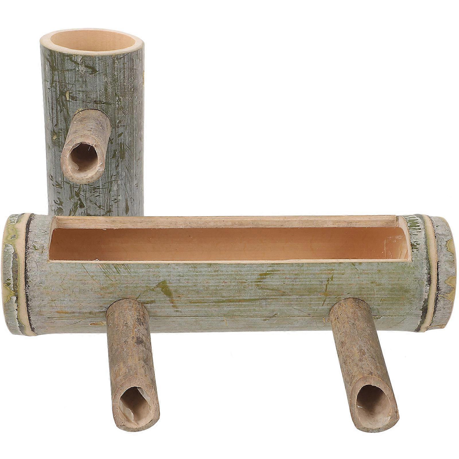 Indoor Water Feature Simulated Bamboo Decorative Fountain Spout 1Set