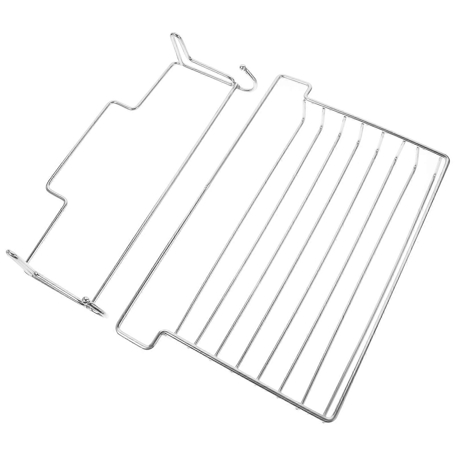 Wall Mounted Storage Rack 1 Set Folding Stainless Steel Drain Rack for Toilet Wall Shelf