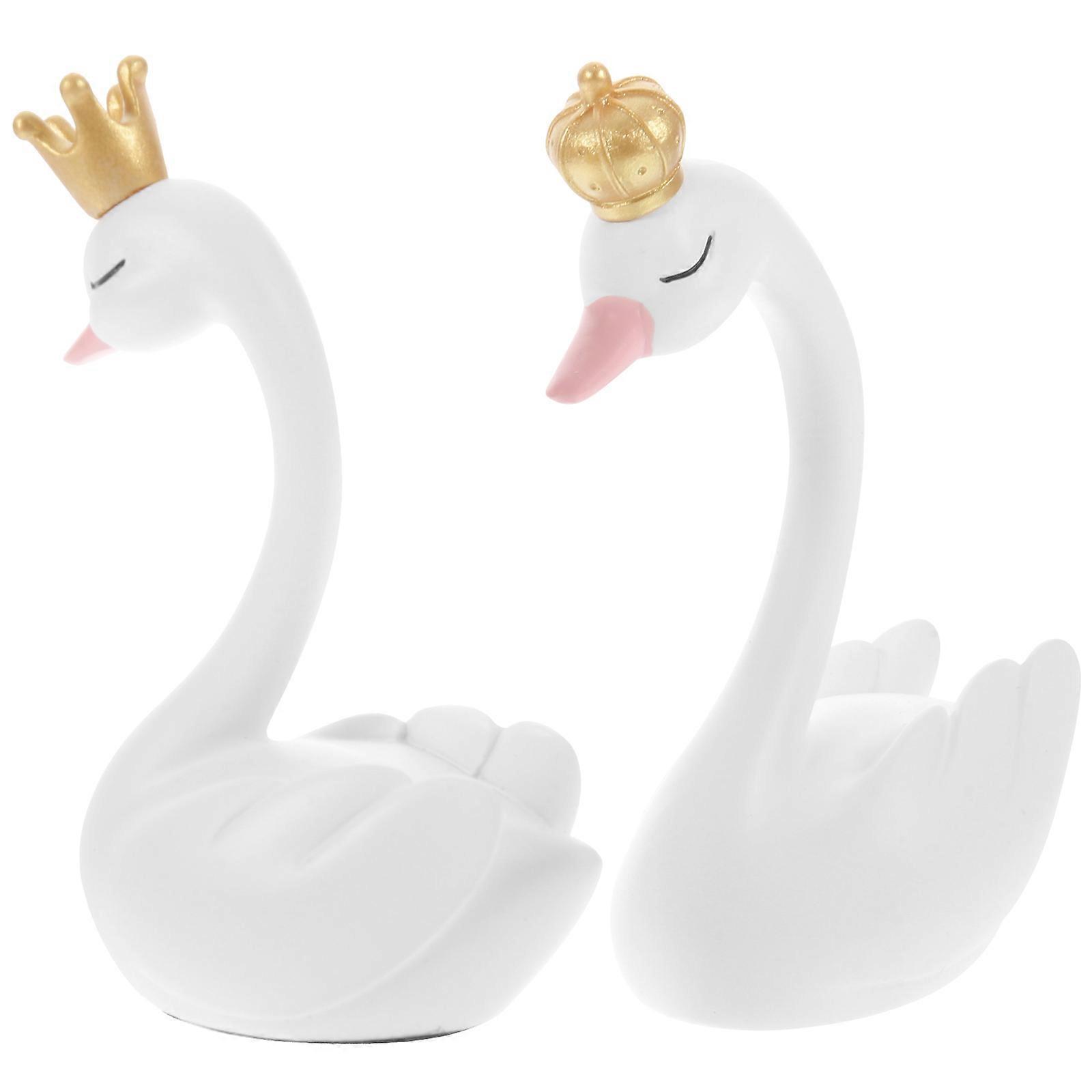 Compact Swan Figure Home Decor Design For Indoor Use 1Set