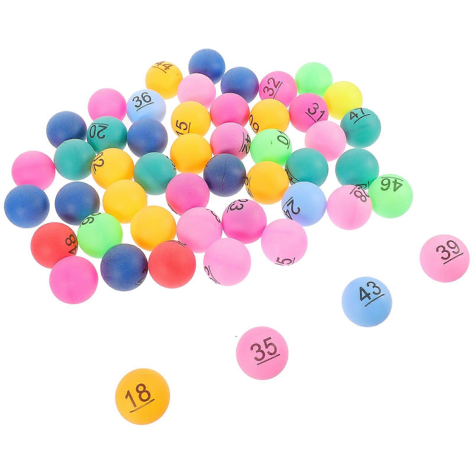 50pcs Colored Number Balls for Raffle Drawing Party Games – Durable, Easy Grip Design for Arts and Entertainment Activities