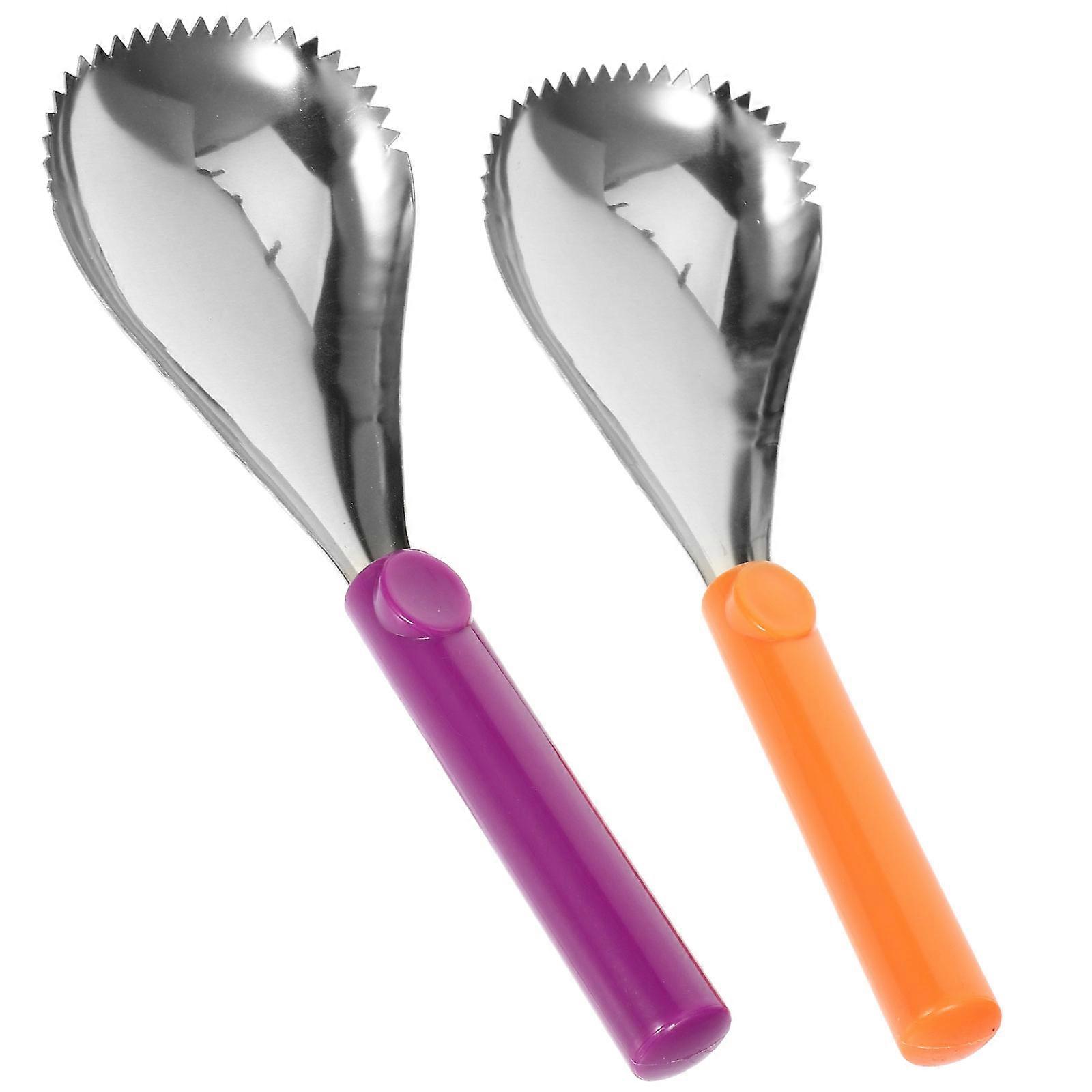 Fruit Core Removing Tool Stainless Steel Pumpkin Core Removers Ice Spoon Home Users 9.82X3.34X0.79in Fruit Core Removing 2Pcs