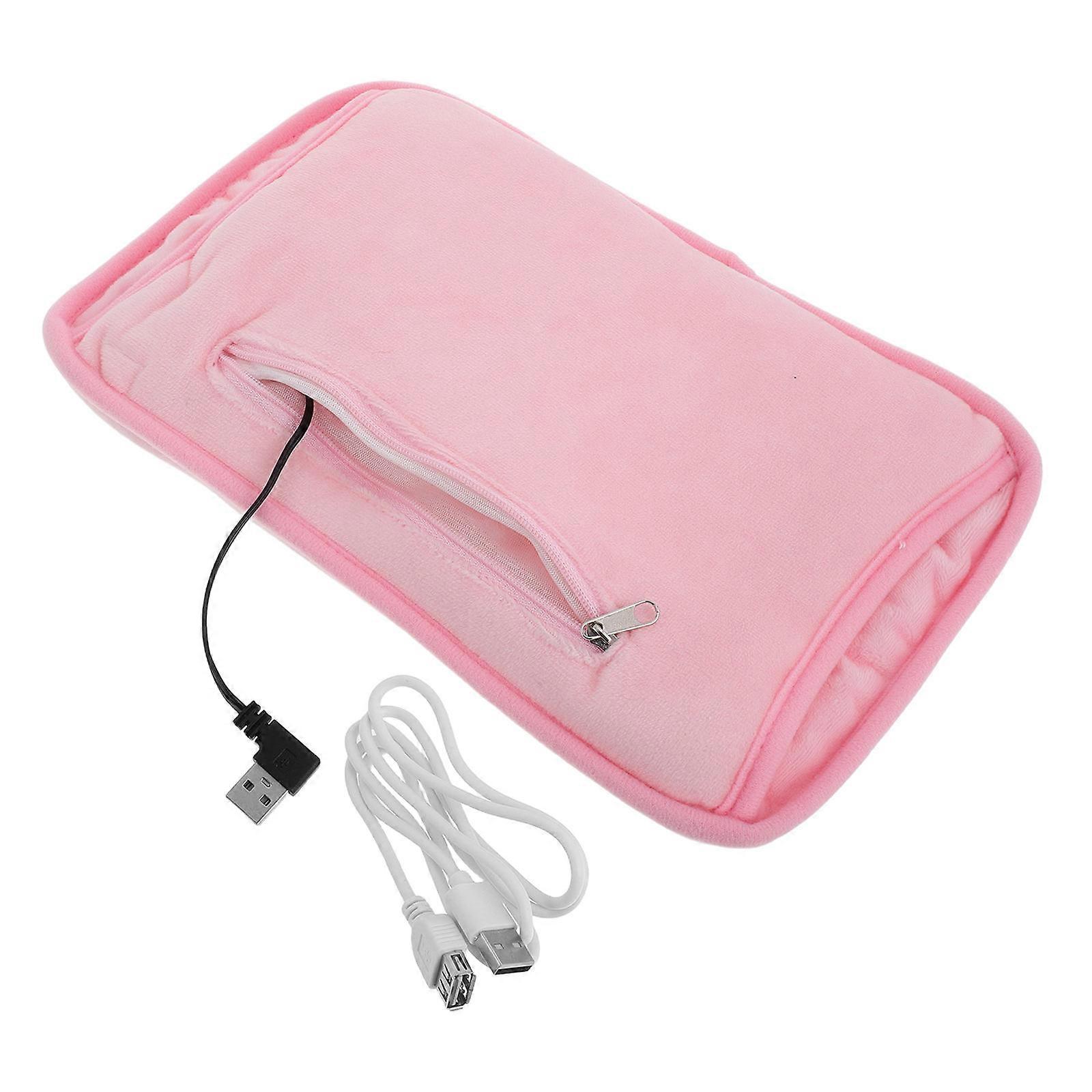 Pink Rechargeable Hand Warmer with Adjustable Temperature Settings for Winter Use Velvet Graphene 3 Settings Portable