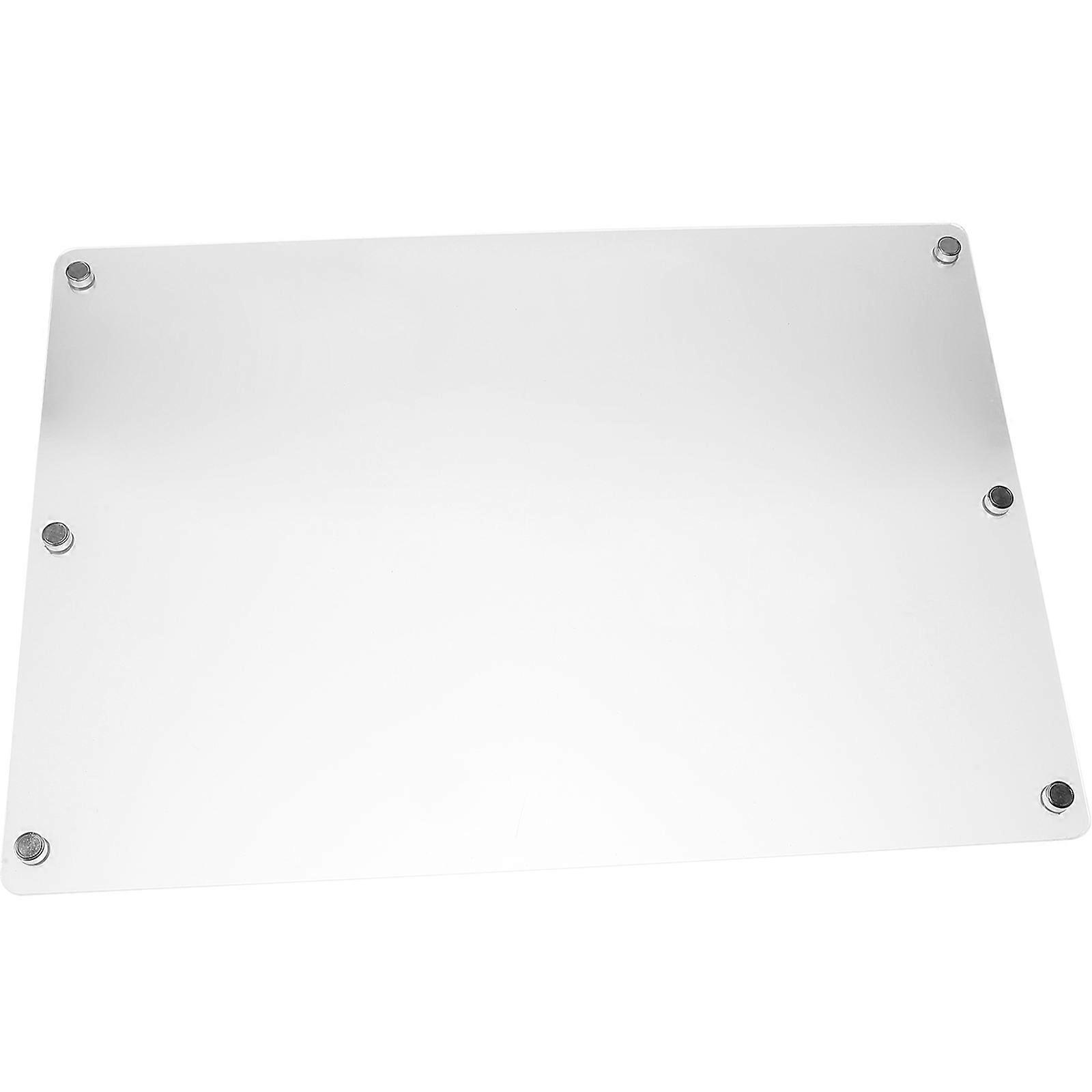 Magnetic Dry Erase Fridge Board Transparent Acrylic Blank Whiteboard for Home Office School Reusable Schedule Planner Message Board Easy Clean Surface