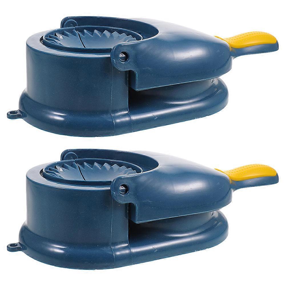 Blue PP Material Handheld Dumpling Maker Press with Double End Design for Kitchen Use
