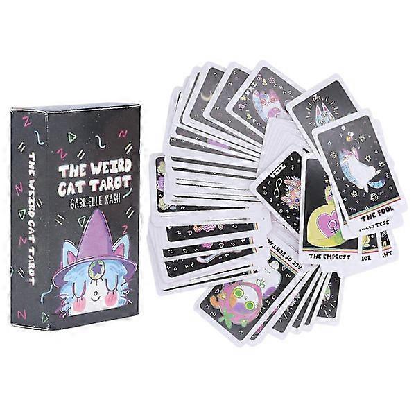 The Weird Cat Tarot Divination Fate Forecasting Entertainment Card Board Game - 78 Decks null none