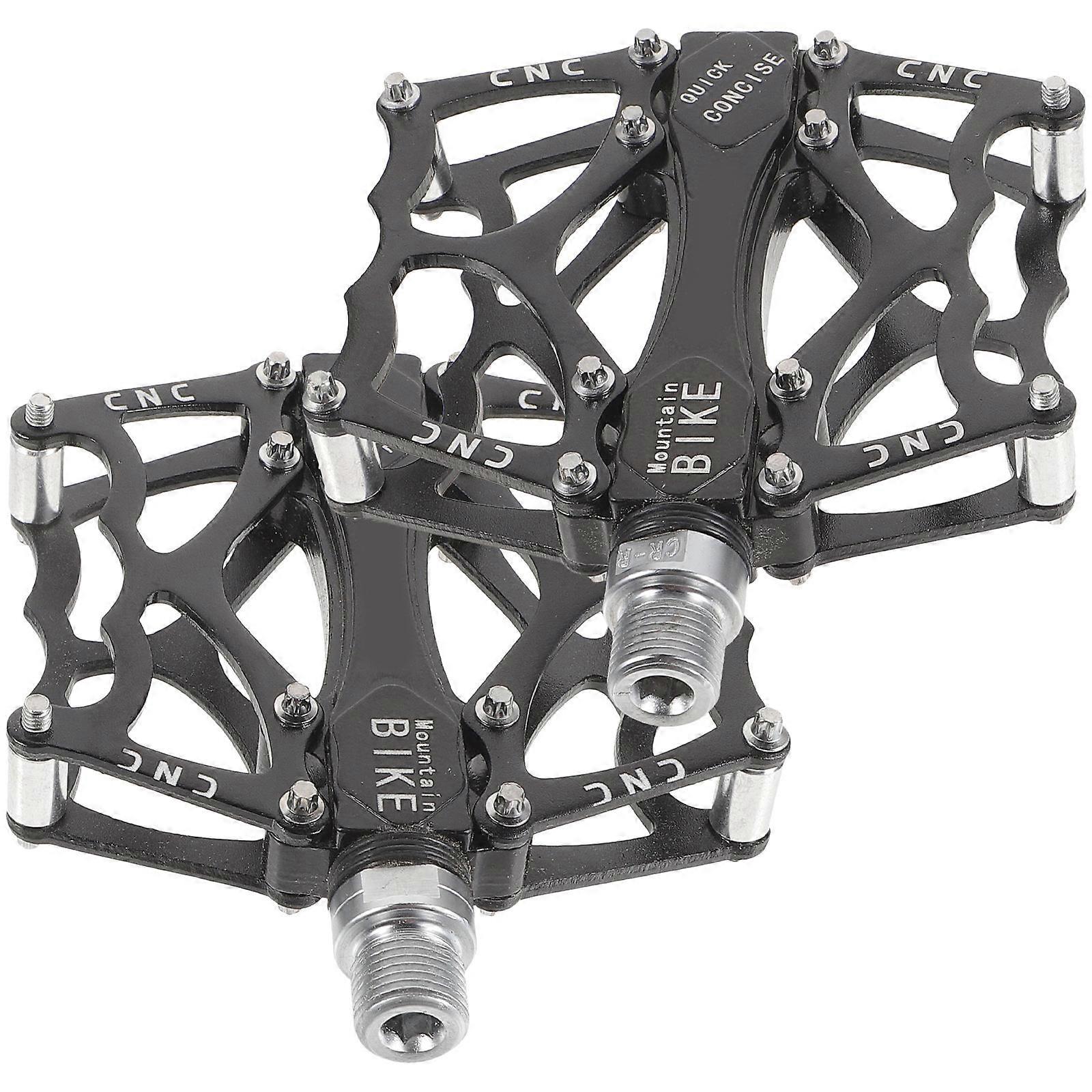 1 Pair of Pedal Plate Nylon Bike Pedals Practical Durable Mountain Cycling Antiskid Treadle (Black Average Size)