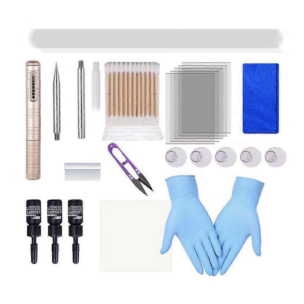 Large Area Crack Repair Tool For Car Glass Repair 10X6cm Assorted Color Windshield Crack Repair 1 Set