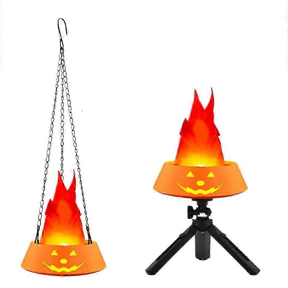 3D Fake Flame Lamp,110V Electric Campfire Artificial Flickering Flame Table Lamp