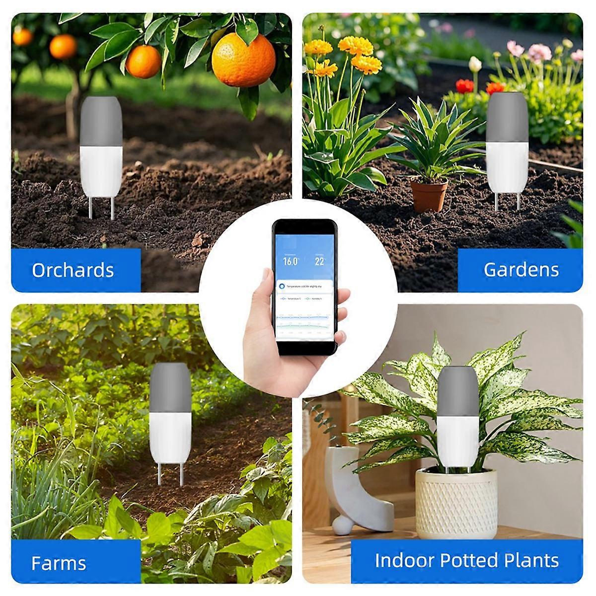 Tuya Wifi Smart Soil Meter Temperature and Humidity Soil Detector APP Remote for Garden Home Farms