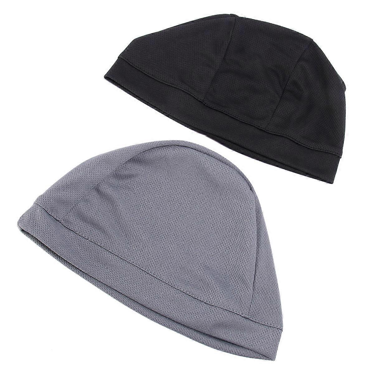 Quick Dry Cycling Beanie Cap for Men 2Pcs Sweatband Breathable