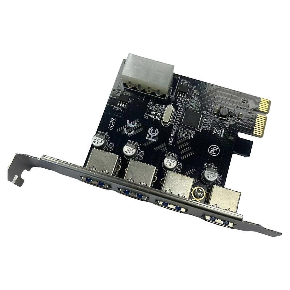 PCI-E to USB 3.0 Expansion Card 4 Port PCIE USB3.0 Desktop Expansion Card Adapter 5Gbps IDE Power for PC