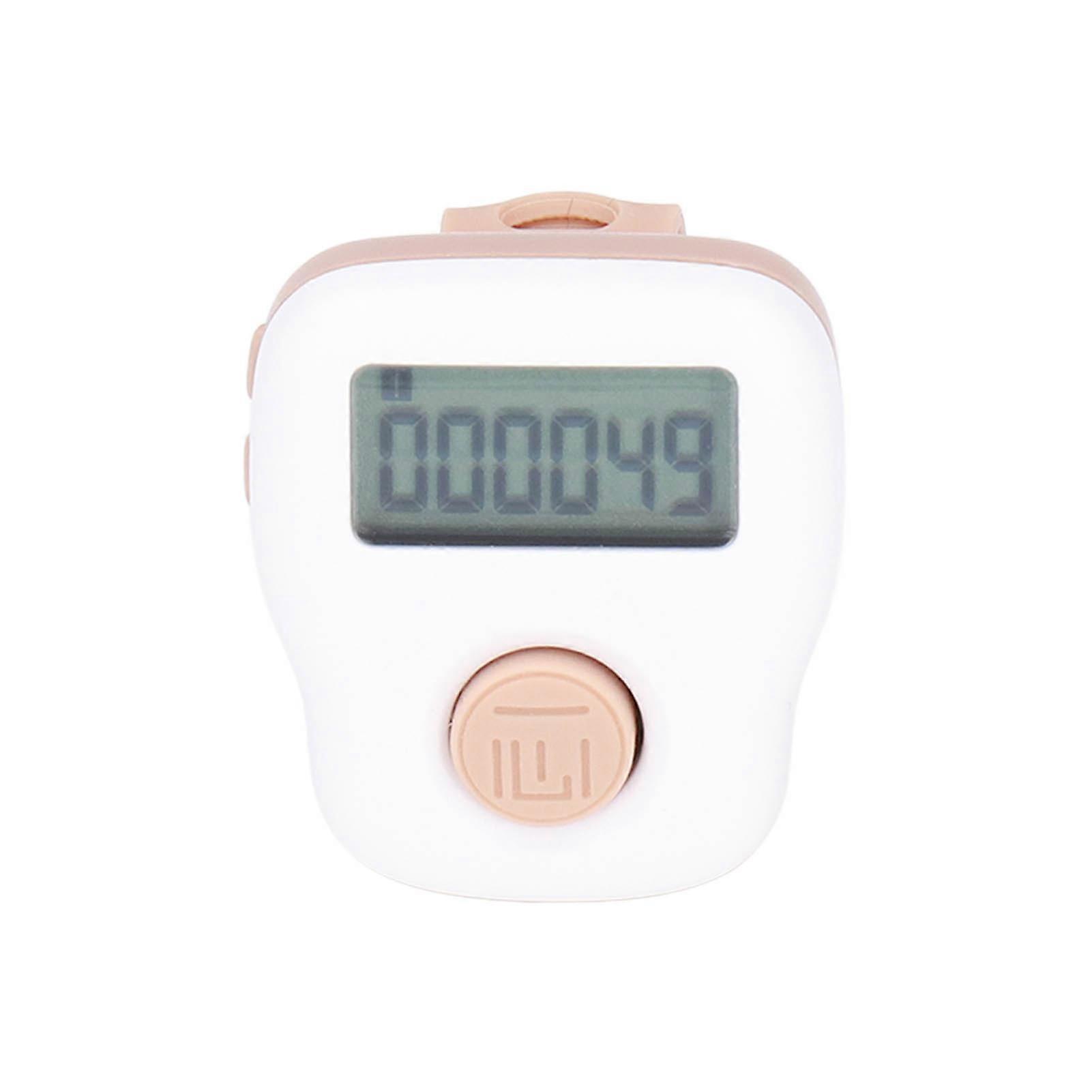 White Luminous USB Rechargeable Silicone Ring Counter 50mAh Battery