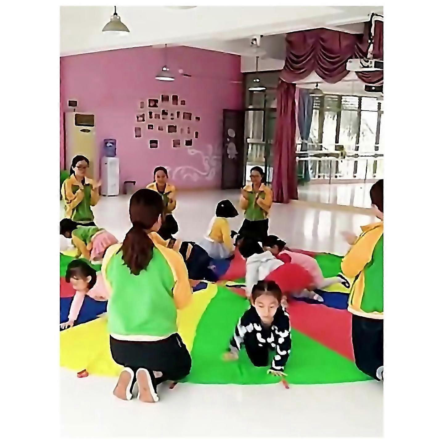 For 4 Meters Kids Parachute Game Rainbow Cloth Game Colorful Party Mat