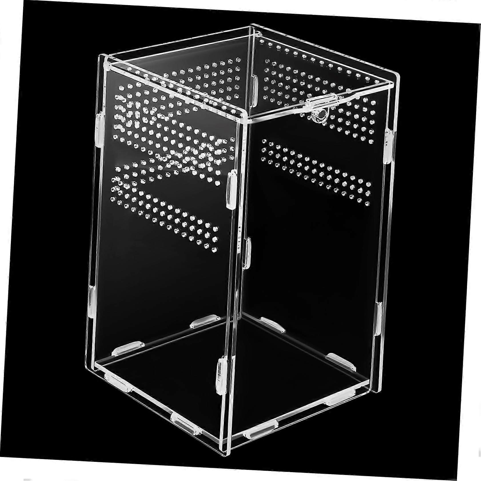 Reptile Terrarium Box Transparent Easy to Assemble for Snakes Spiders and Lizards for Home and Travel Safe Habitat for Reptiles and Insects