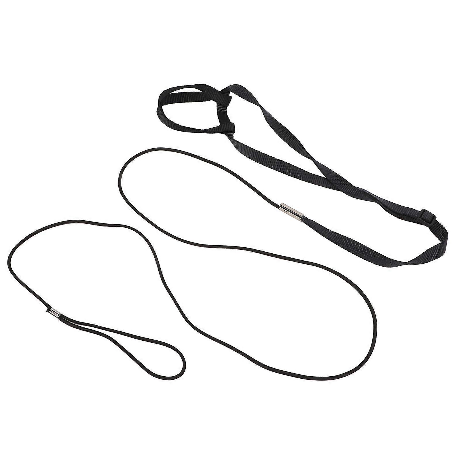 Bird Harness Ultra Light Adjustable Leash for Parrots Black XS