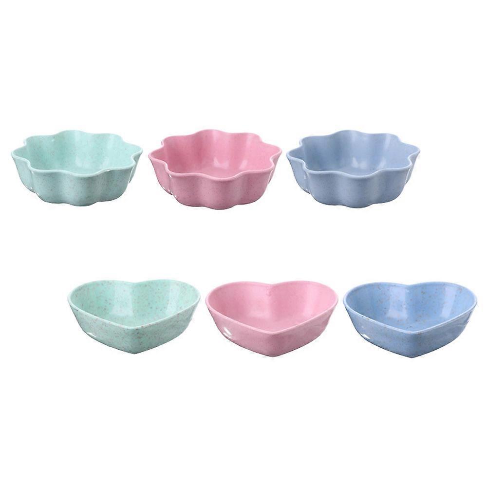 Assorted Color Straw Dipping Bowls for Condiments and Storage Use Set of 6