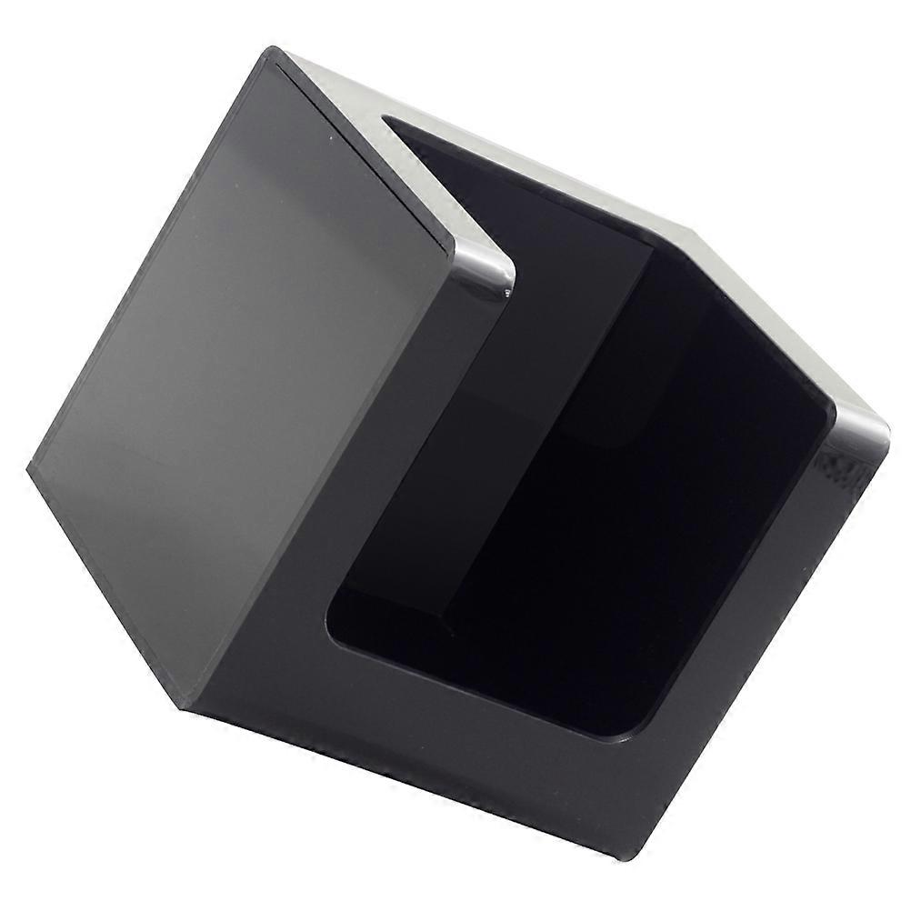 Tissue Dispenser Box Black Acrylic Towel Storage For Office Use Indoor Use Spacious Design 1Pack