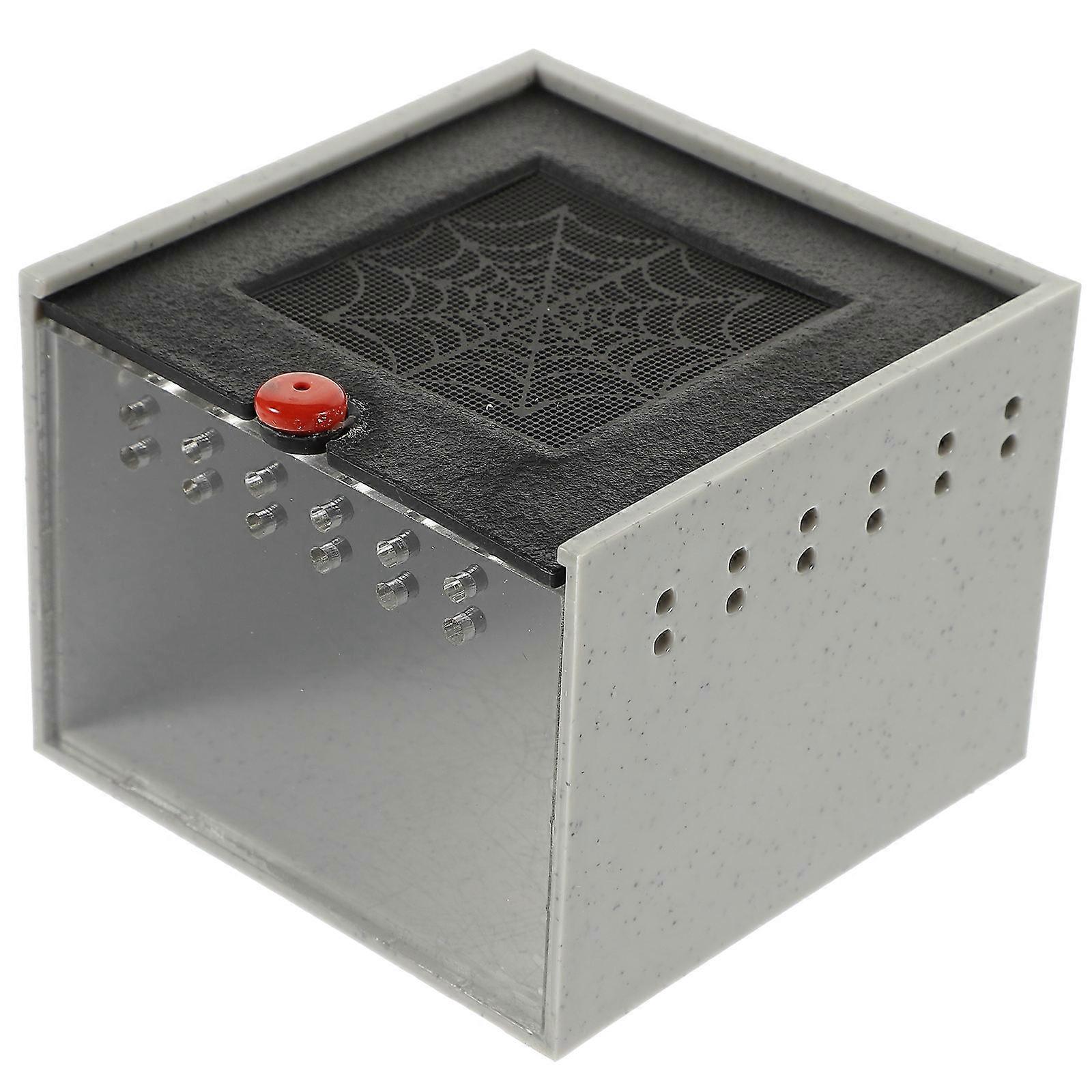 Clear Viewing Spider Enclosure for Small Insects with All-round Ventilation and Acrylic Panel Black