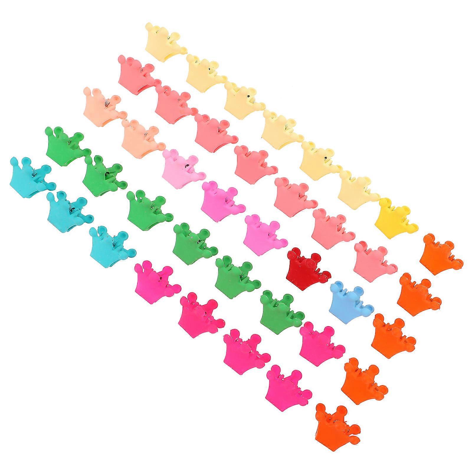 Assorted Color Kids Hair Claw Clips for Styling Lightweight Plastic Durable 40 Pieces Small Size