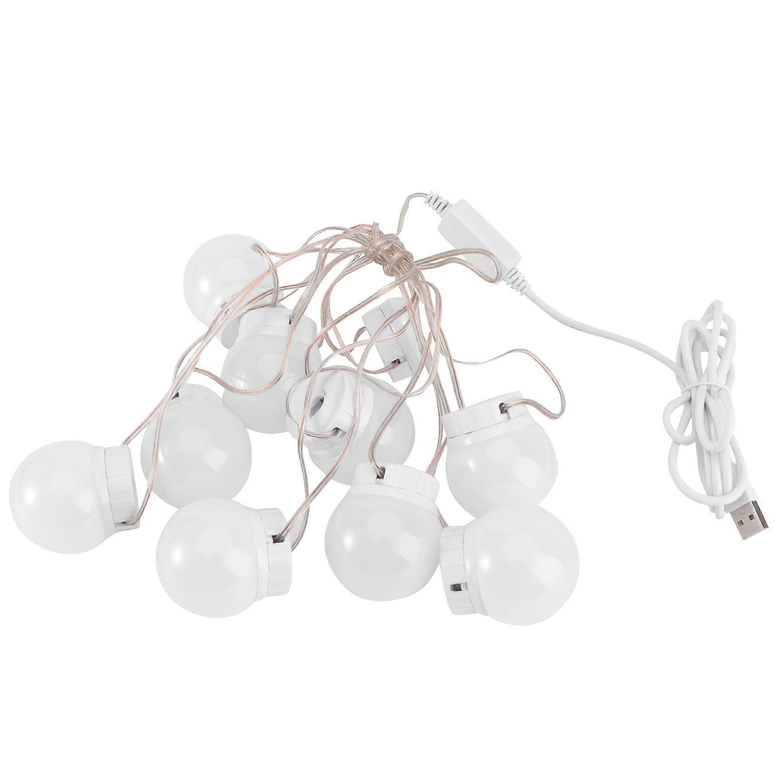 LED Mirror Sensor Light with Hand Scan Switch for Lighting White Plastic Beautiful Design Adjustable Wire Length 10 Pieces