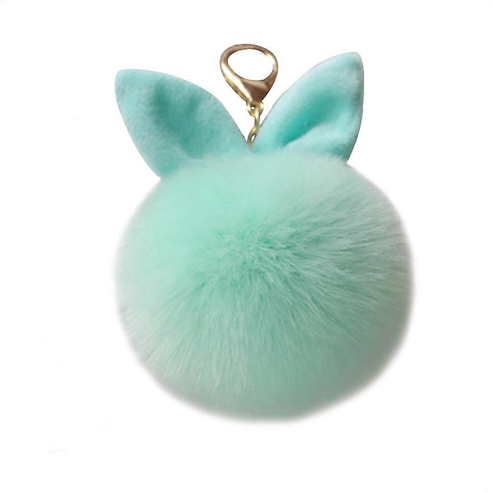 Soft Bunny Pompom Keychain Bag Charm Decoration For Women And Color Organizes Keys 1Pcs