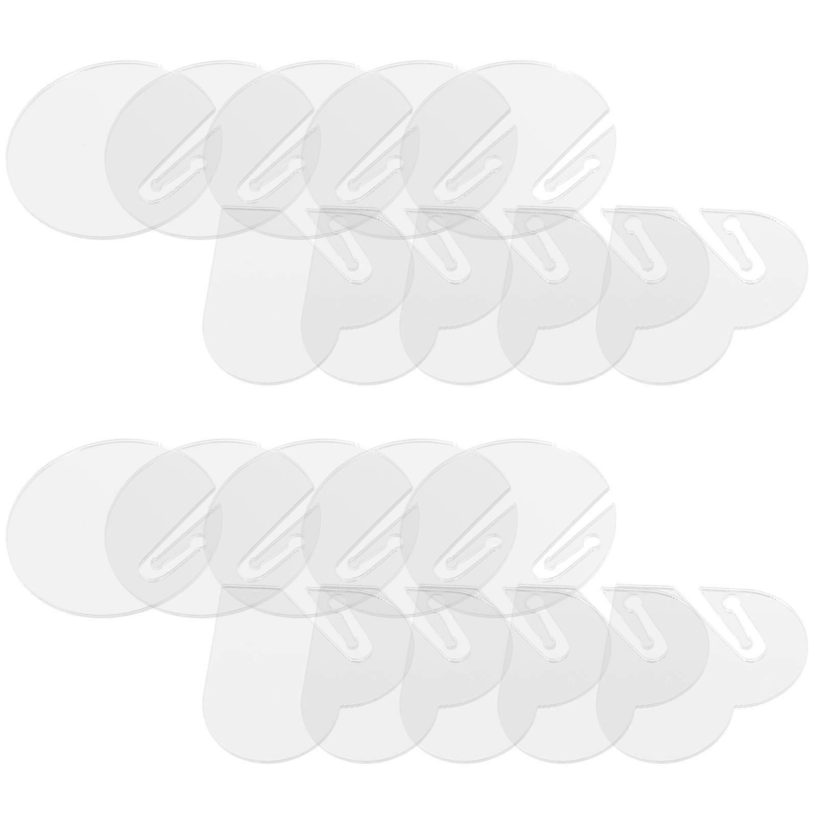 Acrylic Drink Tags for Decor Transparent Party Supplies with Unique Design 20pcs