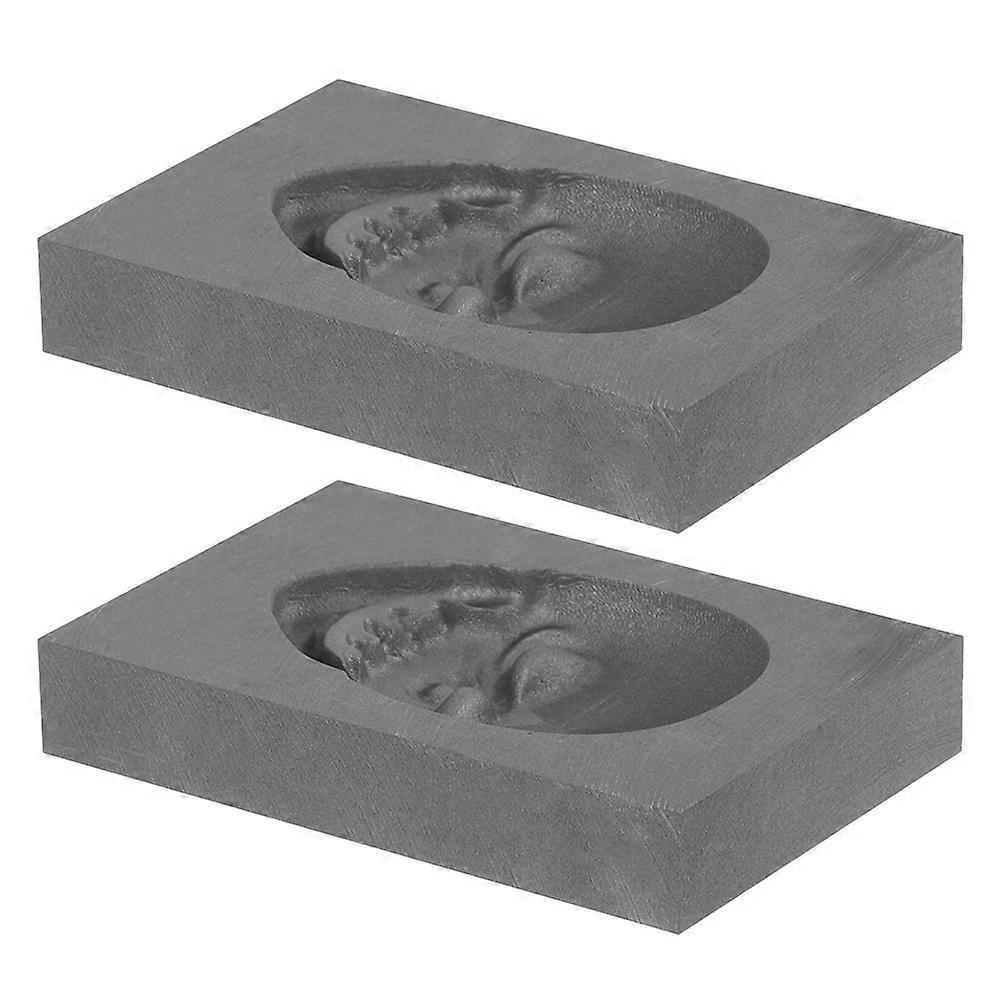 2pcs Ingot Mold for Copper & Silver Melting – Graphite Casting Mold for Metal Making & DIY Casting Projects