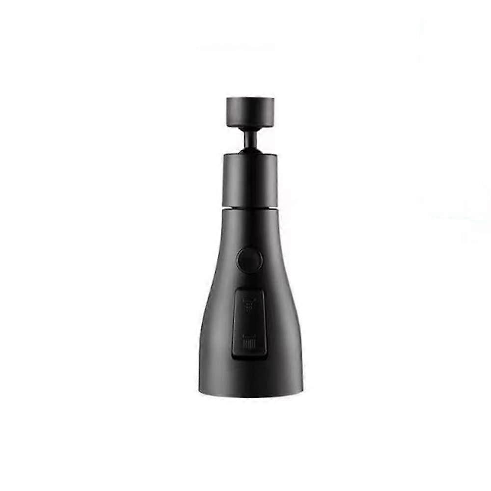 Kitchen Sink Tap Spray Head, 360° Rotating Tap Extender with 3 Modes, Kitchen Sink Tap Extension, Replacement Tap Booster Filter (Black)