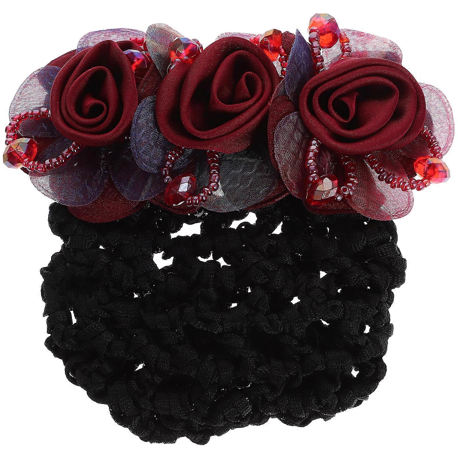 Soft Fabric Flower Hair Bun Cover with Clip for Women – Ideal for Ballet Dancers, Nurses, Stewardesses, Formal & Casual Occasions