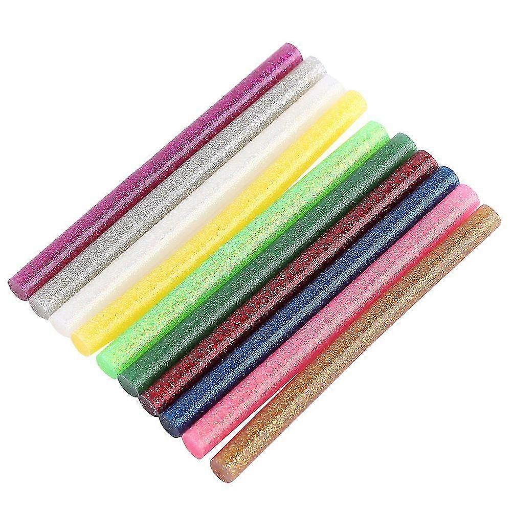 10pcs Mixed Color Hot Melt Glue Sticks Adhesive Kit - DIY Craft Tools for Attaching & Repairing Projects