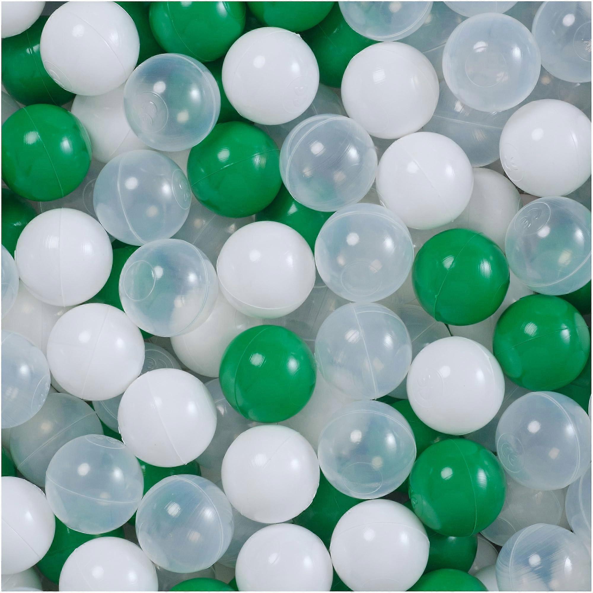 Misioo Dry Pool Balls Σετ 300 τμχ: Λευκό Διαφανές Πράσινο