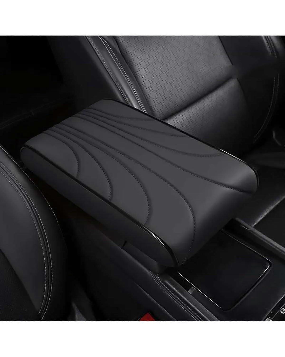 Universal Center Console Armrest Cushion for Additional Support (Black)