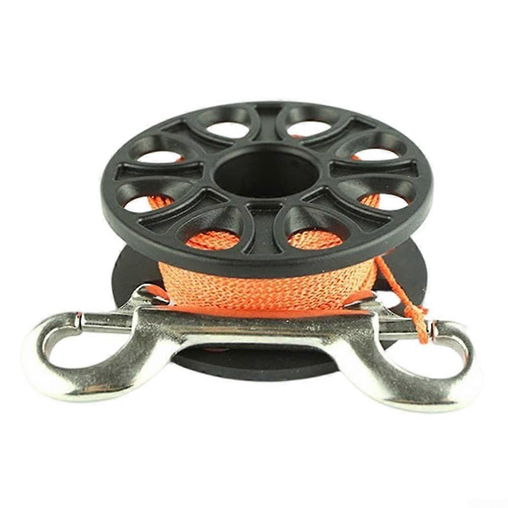 Diving Handle Reel 18M, Scuba Diving Spool with Multi-Strand Nylon Line, Double-Head Buckle, Durable Finger Spool