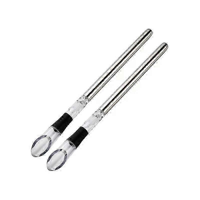 2 PCS Vinho Cooler Garrafa de Aço Inoxidável Stick Decanter com Aera