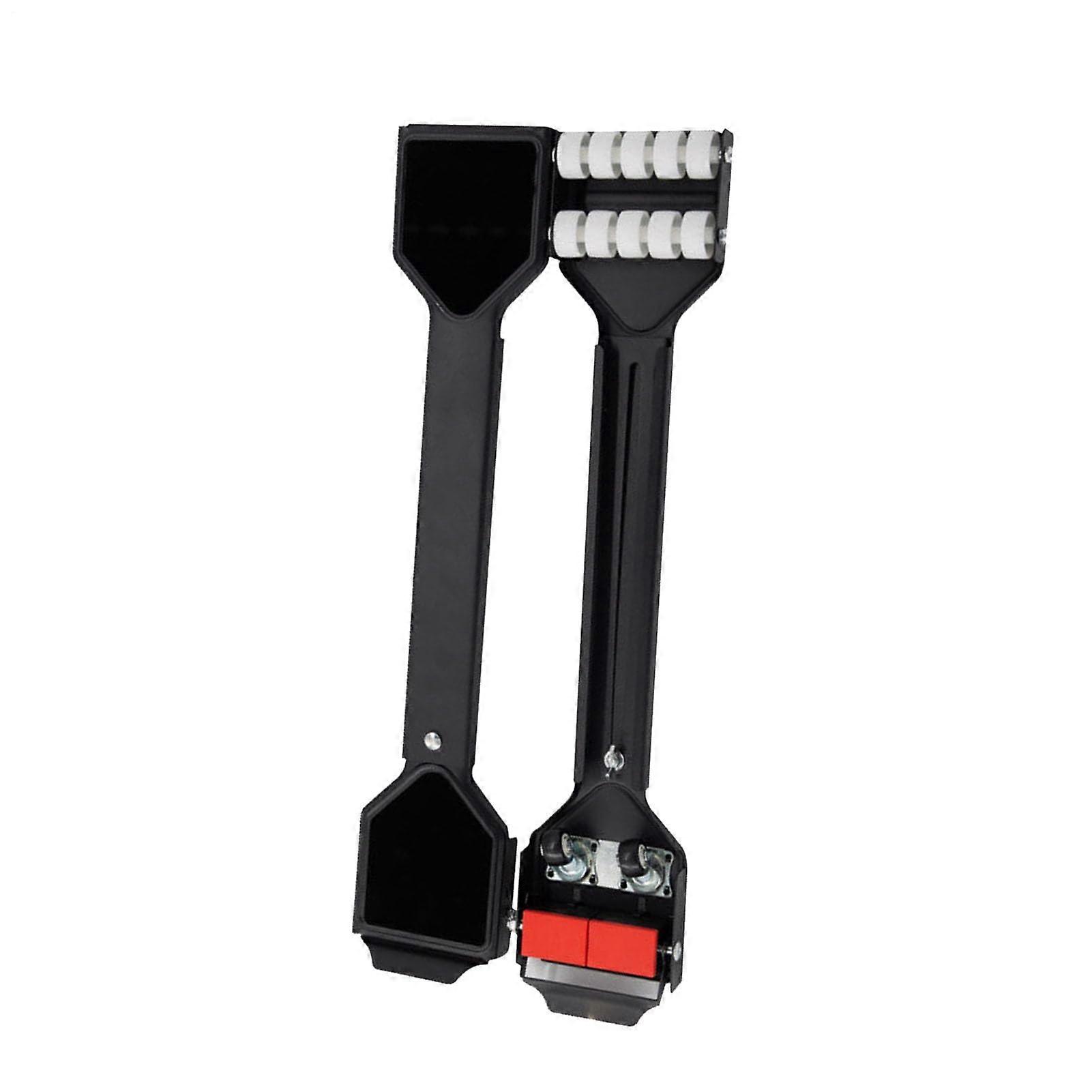 Refrigerator Sliders - Telescopic Wheel Stand for Laundry Units, Electronics & Storage Boxes, Black Utility Mover for Hard Floors