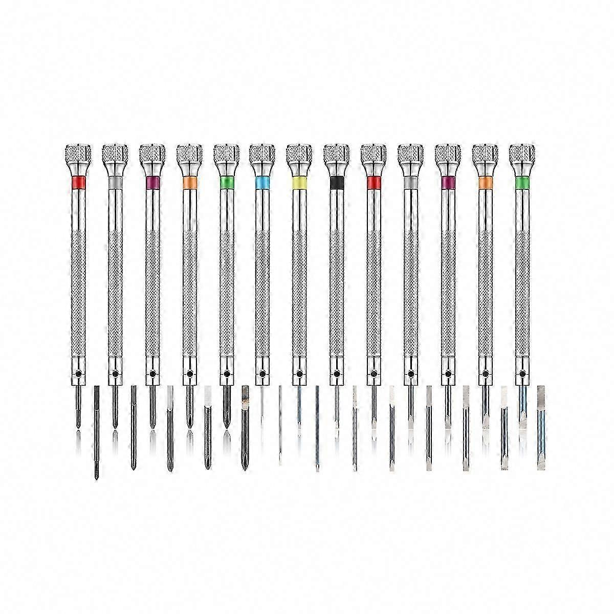 13-Piece Professional Screwdriver Set with 0.6-2.0mm Precision Bits & Extra Replacements