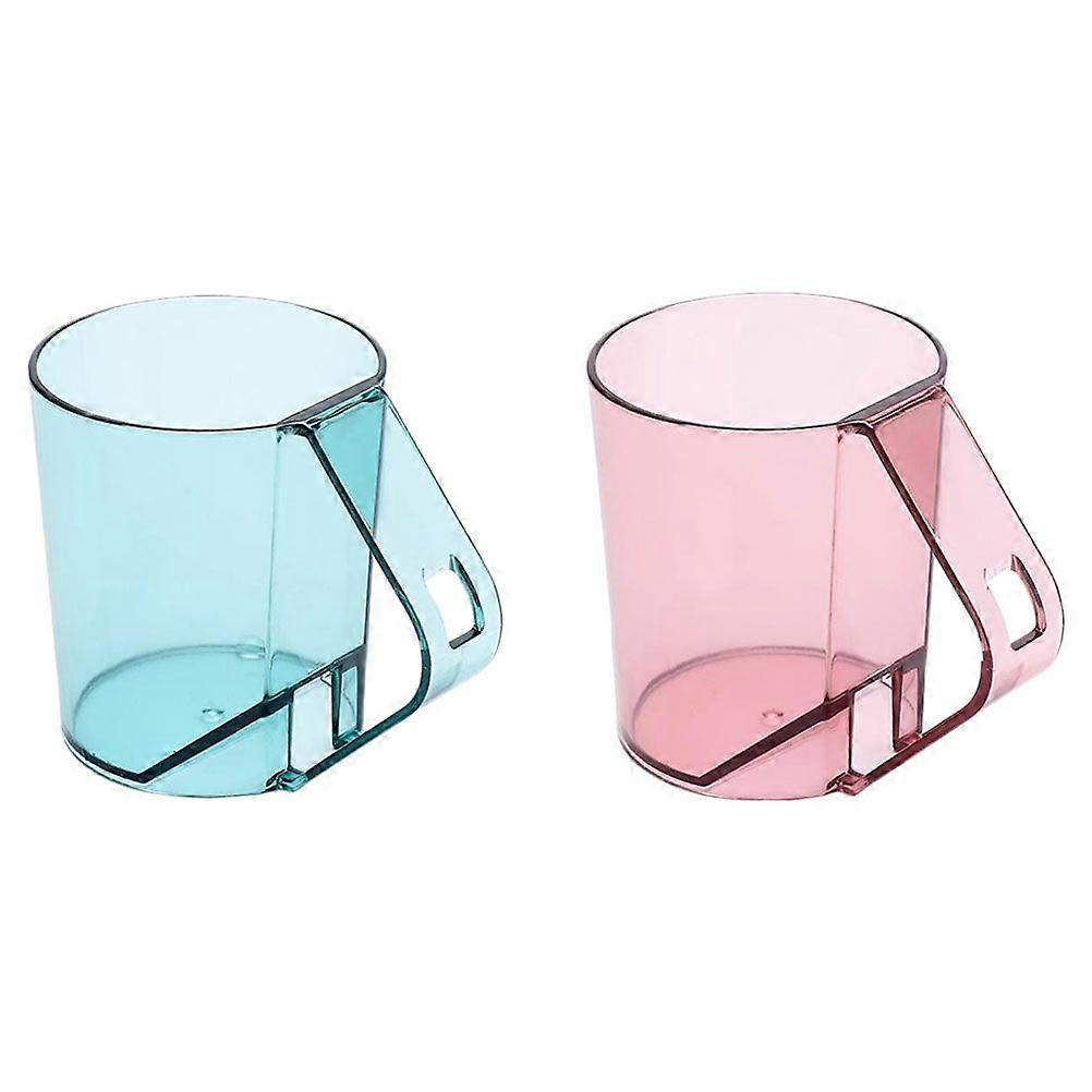 2kpl kotitalouksien pesukupit, joissa on hammasharjan reikä Creative Design -hammasharjakupit